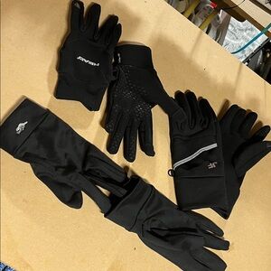 3 pair black gloves bundle